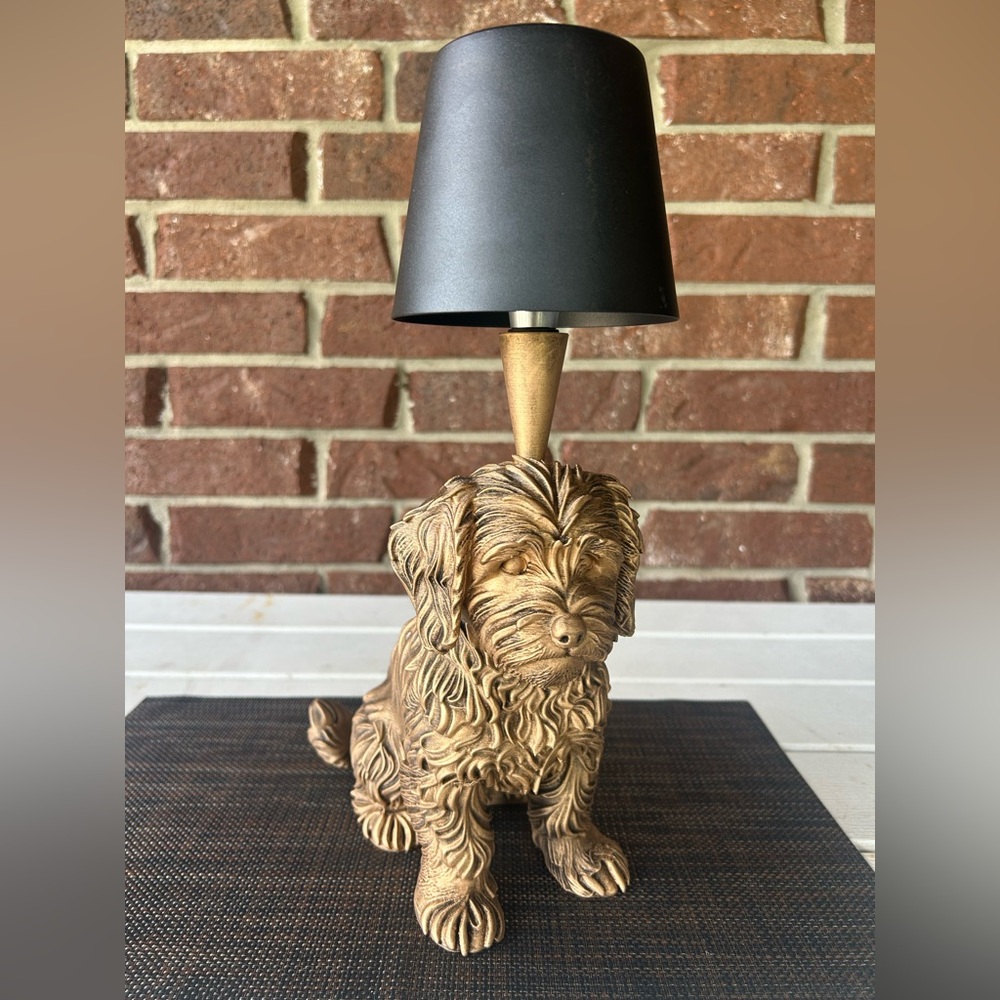 Charming Maltipoo Lamp 13”, Cordless LED Statue